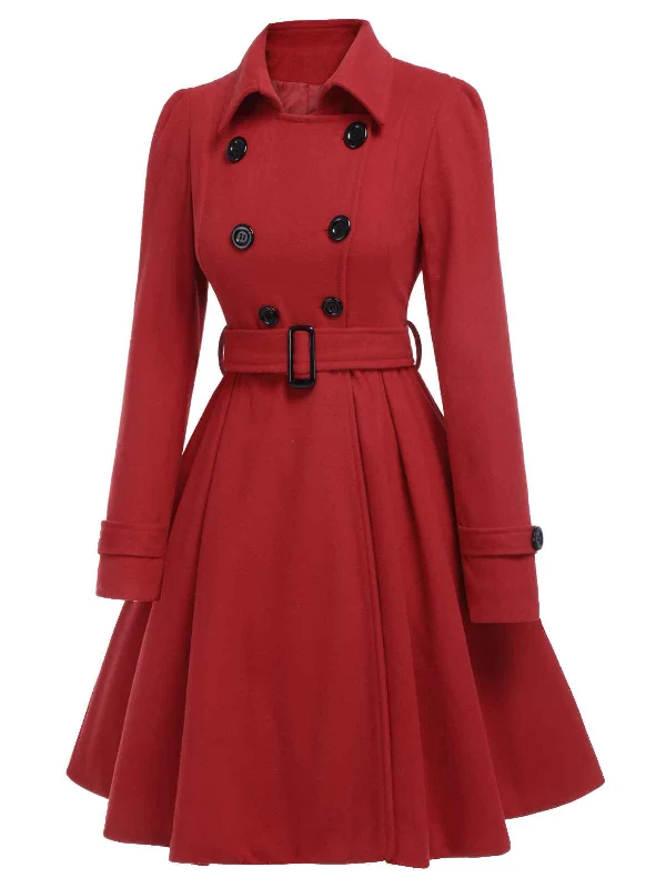 1950s-solid-color-lapel-slim-coat