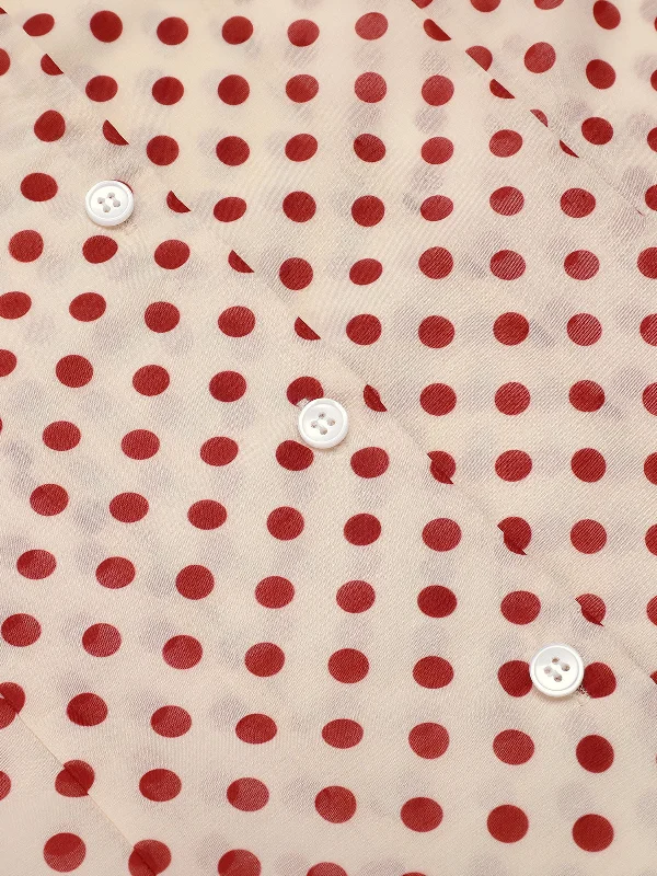2pcs-1950s-red-polka-dot-blouse-burgundy-pants