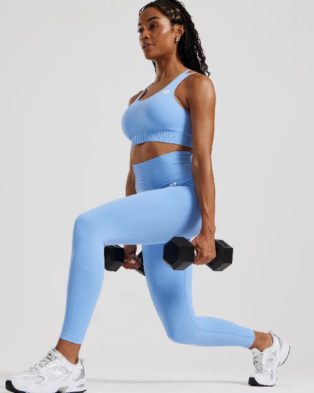 Power Seamless Sports Bra | Cornflower