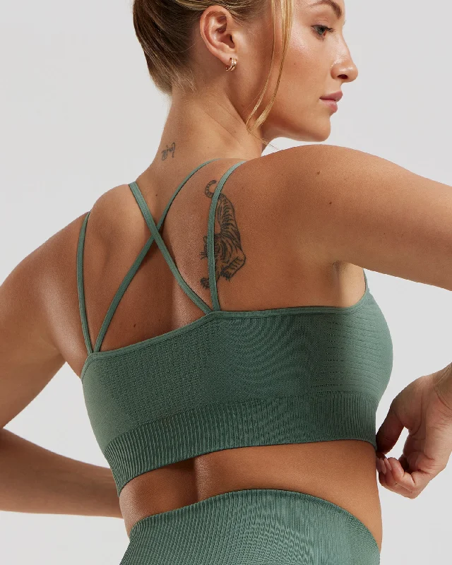 Power Seamless Sports Bra | Sage Power Seamless Sports Bra | Sage