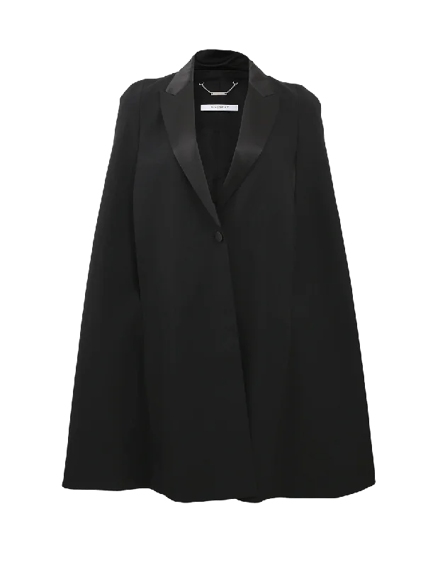 Satin Lapel Cape