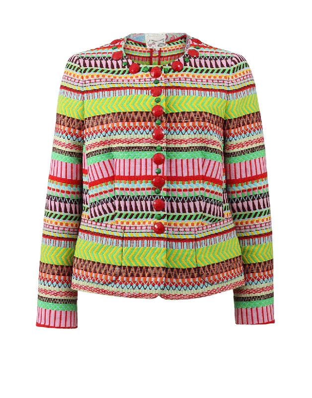 Stripe Embroidered Jacket