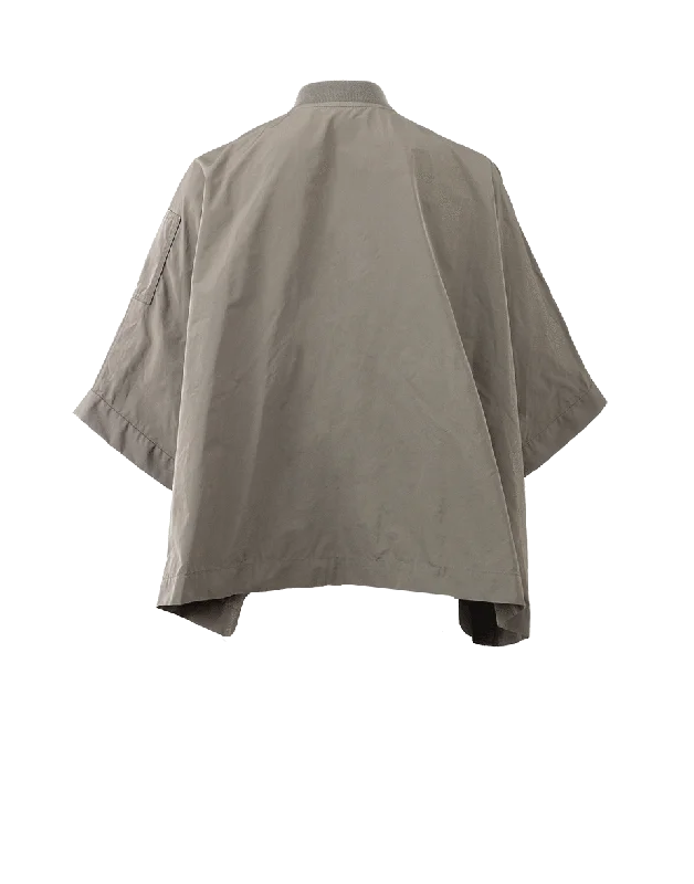 Taffeta Tie Waist Cape