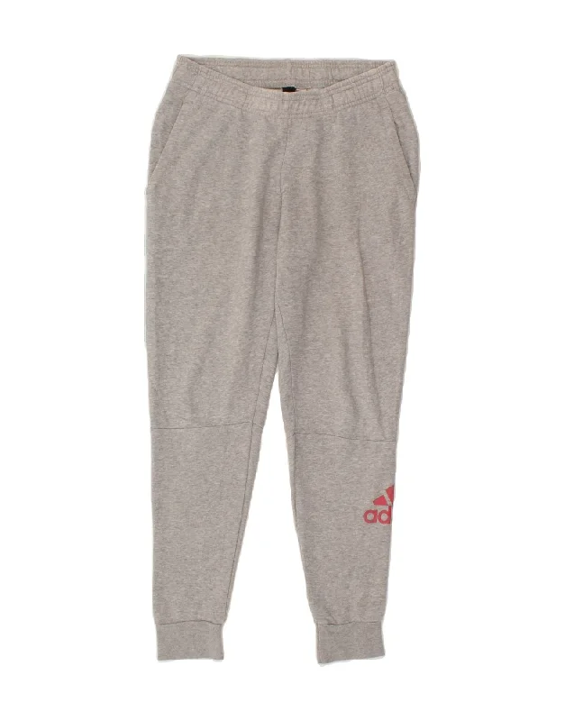 ADIDAS Womens Graphic Tracksuit Trousers Joggers UK 8 Small Grey