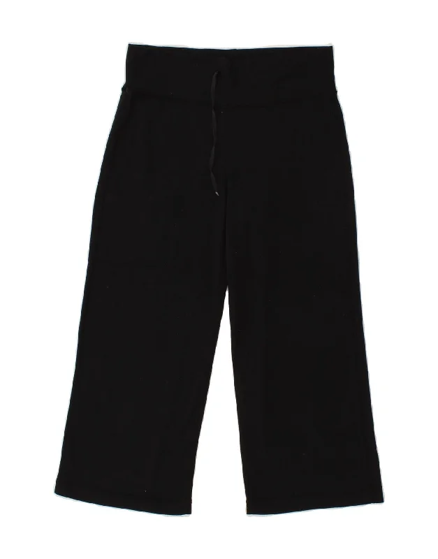 LULULEMON Womens Capri Tracksuit Trousers UK 12 Medium Black