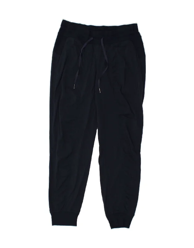 LULULEMON Womens Tracksuit Trousers Joggers US 10 Large Navy Blue Nylon