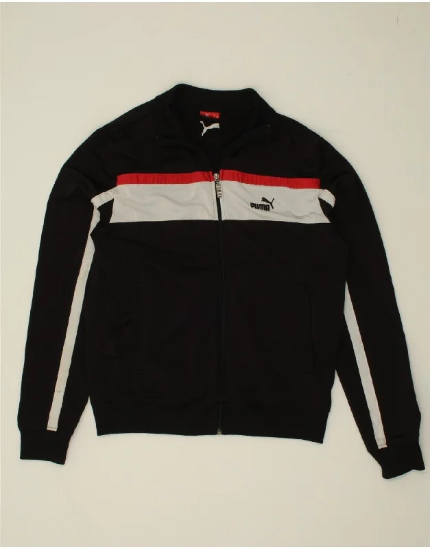 PUMA Womens Tracksuit Top Jacket Large Black Colourblock