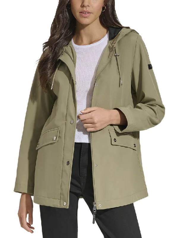 DKNY Hooded Rain Jacket