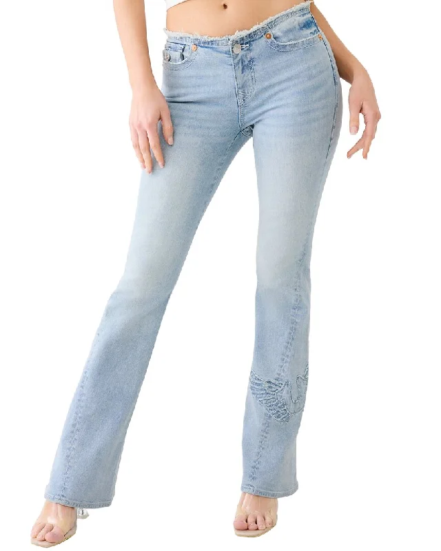 True Religion Lucerne Wing Joey Low Rise Flare Jean