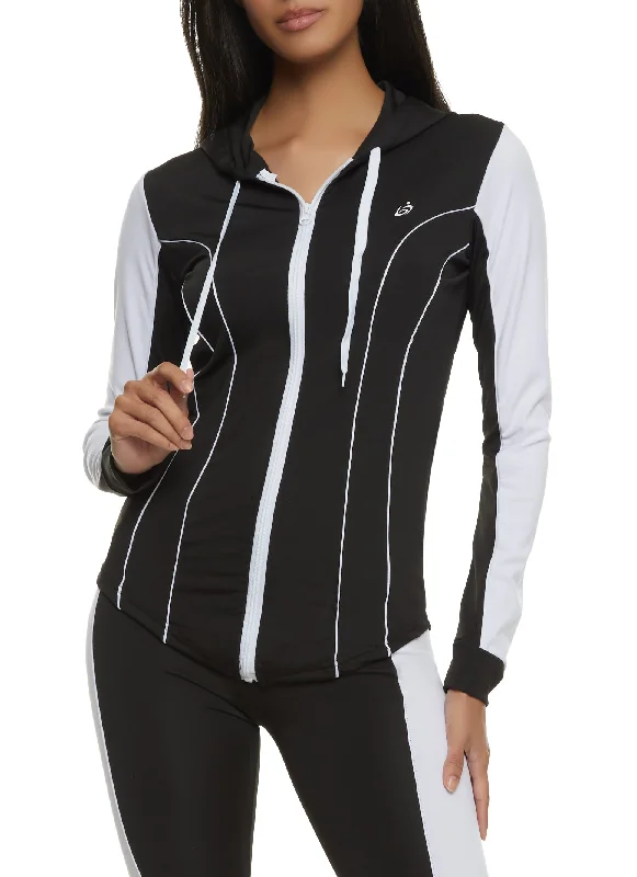 Color Block Stripe Detail Track Jacket