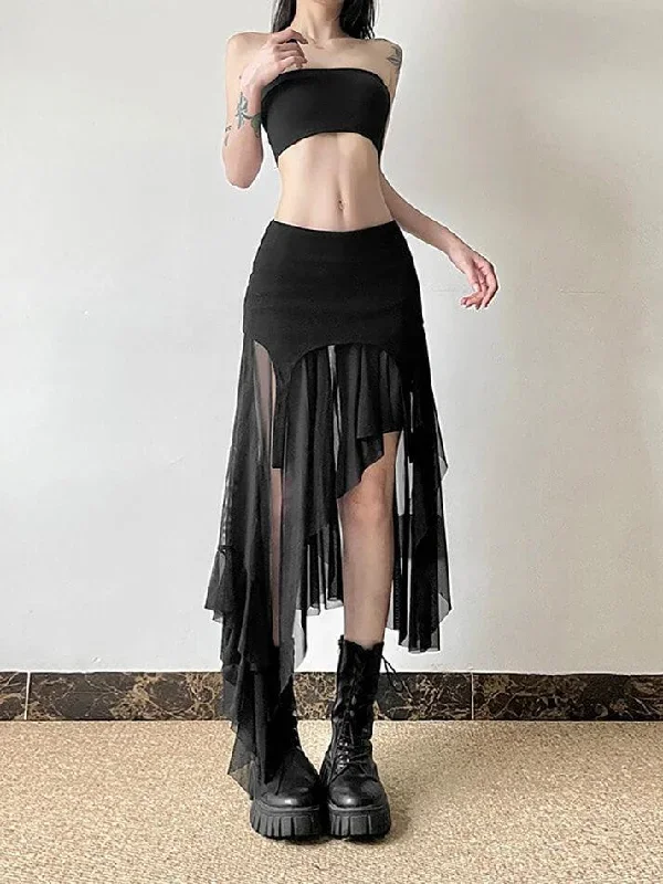 goth-asymmetrical-mesh-mini-skirt