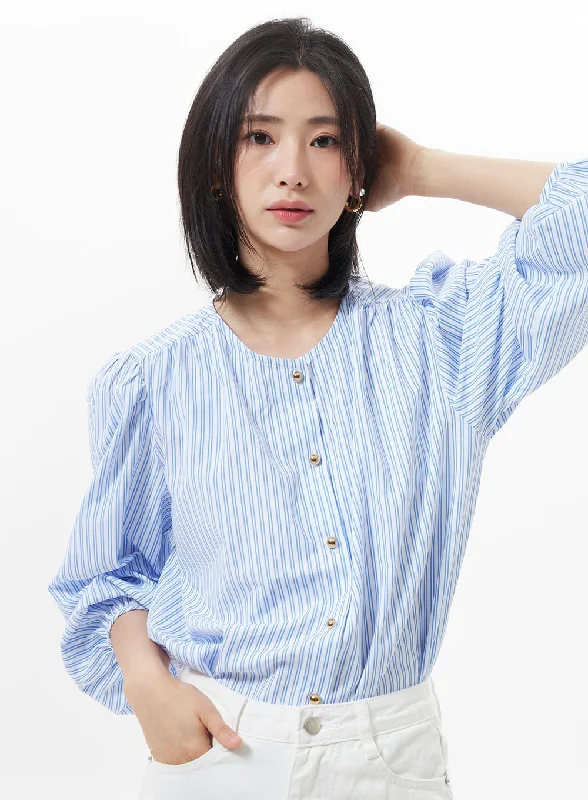 puff-sleeve-pinstripe-blouse-oa320