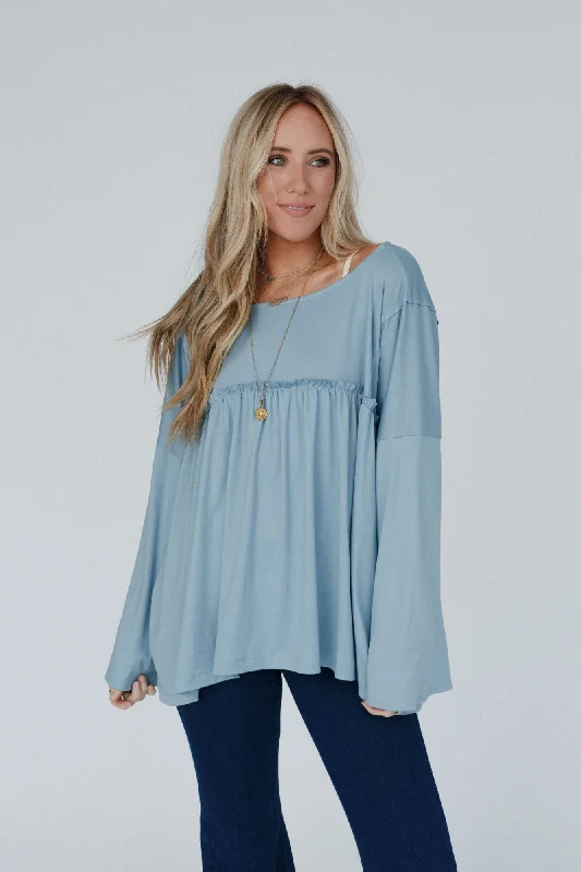 solid-serenity-long-sleeve-babydoll-top-slate